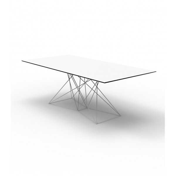 FAZ Large Stainless Steel Dining Table (200x100x72 cm) - Vondom