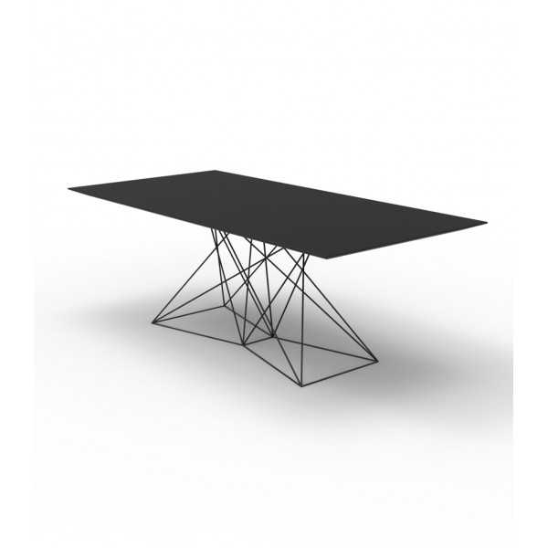 Faz Grande Table de Repas en Inox Vondom - noir