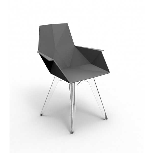 FAZ Chaise avec accoudoirs Vondom - noir