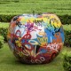 Large Apple Sculpture Apple Graffiti Bull and Stein diameter 120 cm