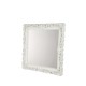 MIRROR OF LOVE L Milky White Grand Miroir Neo Baroque Design Carré