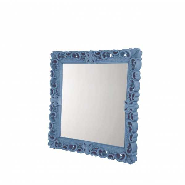 MIRROR OF LOVE L Powder Blue Grand Miroir Neo Baroque Design Carré