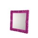 MIRROR OF LOVE L Sweet Fuschia Grand Miroir Neo Baroque Design Carré