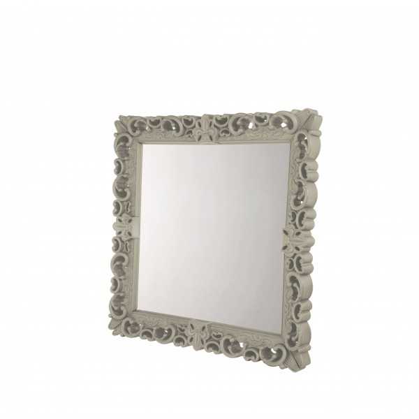 MIRROR OF LOVE L Dove Grey Grand Miroir Laqué Neo Baroque Design Carré