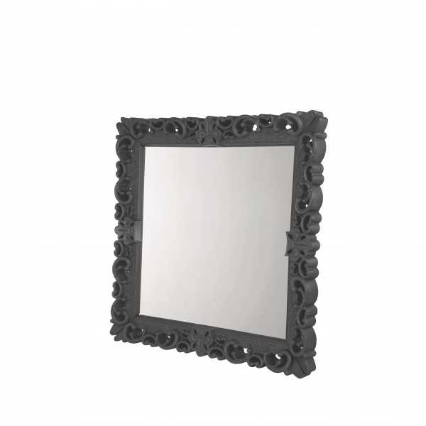 MIRROR OF LOVE L Elephant Grey Grand Miroir Laqué Neo Baroque Design Carré