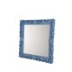 MIRROR OF LOVE L Powder Blue Grand Miroir Laqué Neo Baroque Design Carré