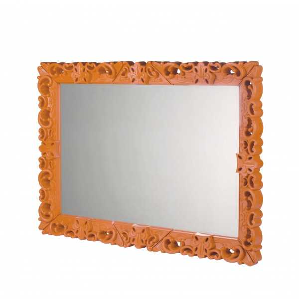 MIRROR OF LOVE XL Pumpkin Orange Miroir Neo Baroque XXL Rectangulaire