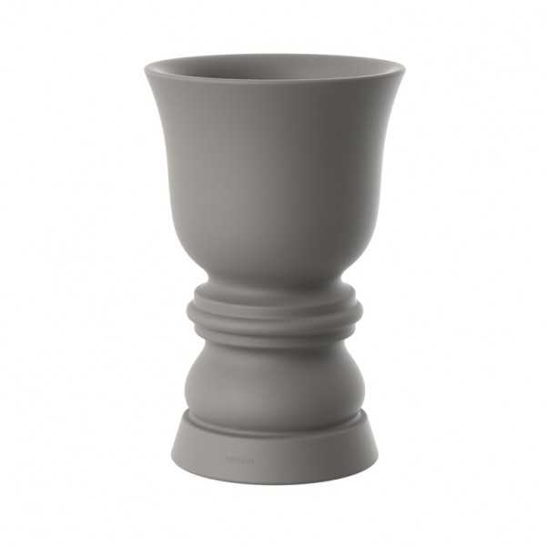flower pot chess piece shape suave planter 25 inches taupe color