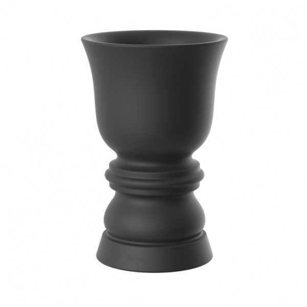 cache pot forme pièce d'échec suave planter 65 cm anthracite