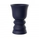 flower pot form chess piece suave planter 25 inches dark blue