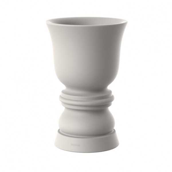 cache pot forme pièce d'échec suave planter 65 cm écru