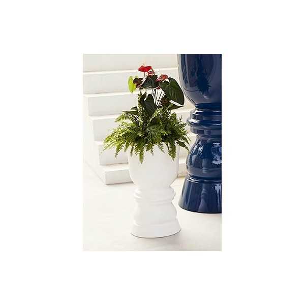 Lot de vase blanc suave planter