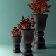 Lot Vases forme calice noir