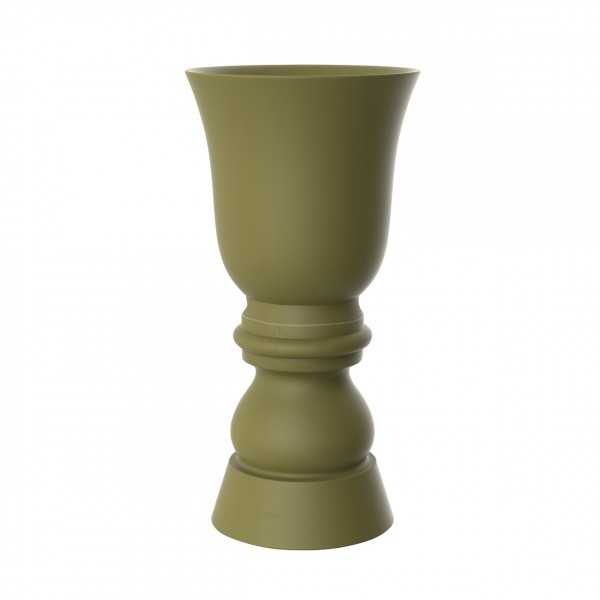 flower pot XL chess piece form suave planter 60 inches khaki