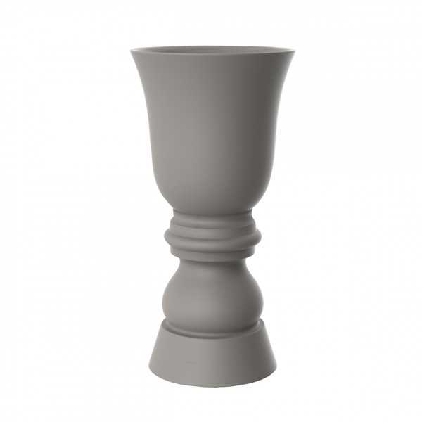 flower pot XL chess piece form suave planter 60 inches taupe
