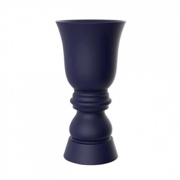 flower pot XL chess piece form suave planter 60 inches blue