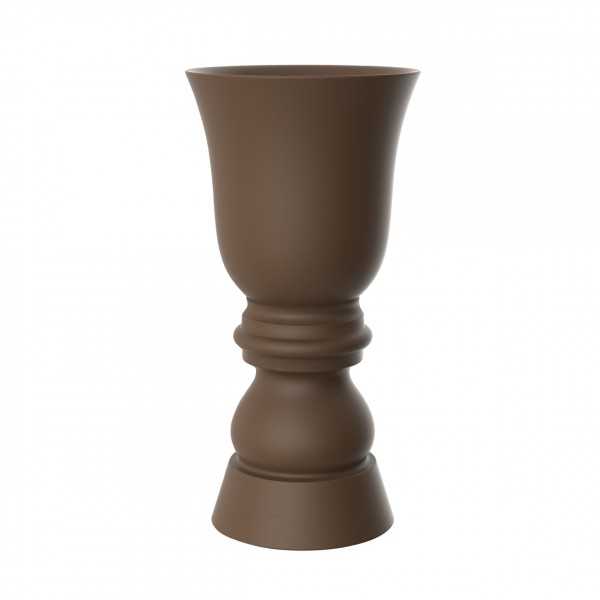 flower pot XXL chess piece form suave planter 60 inches bronze