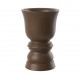 glazed cup shaped outdoor pot bronze