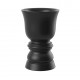 lacquered cup shaped flower pot black