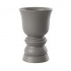 glossy cup shaped outdoor pot taupe