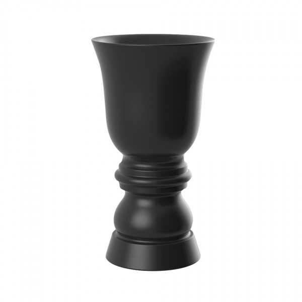 Large Cup Shaped Glossy planter black