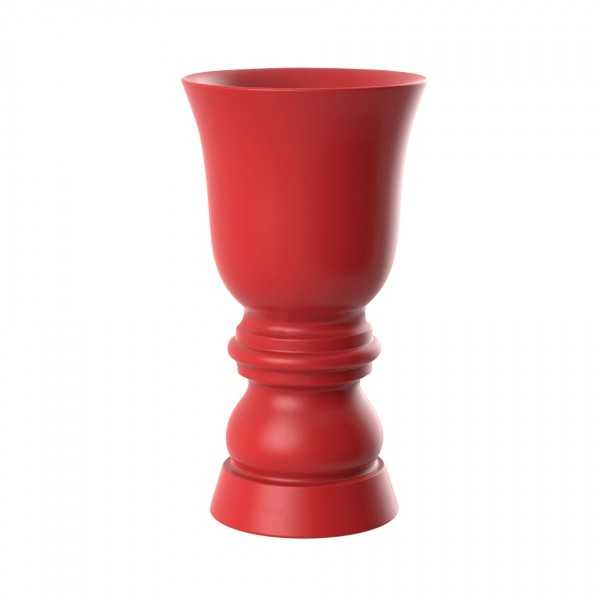 cache pot vernis forme pièce échec suave planter 100 cm rouge