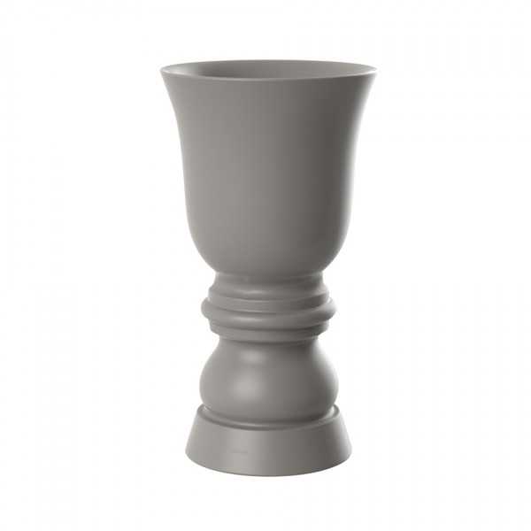 Large Cup Shaped laquered Vase taupe