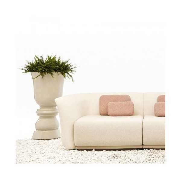 suave planter laqué beige