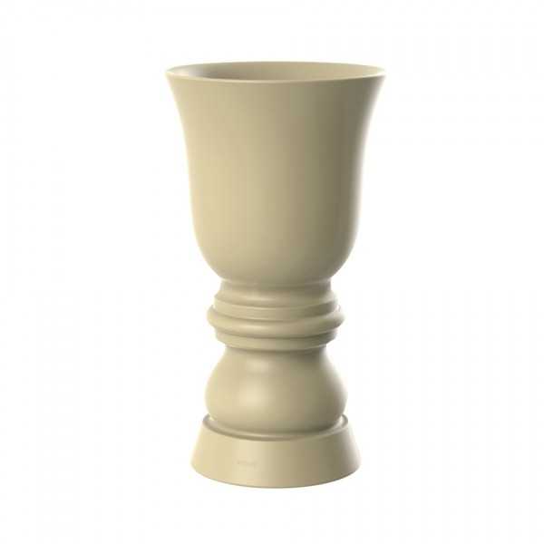 pot de fleur vernis large suave planter 100 cm beige