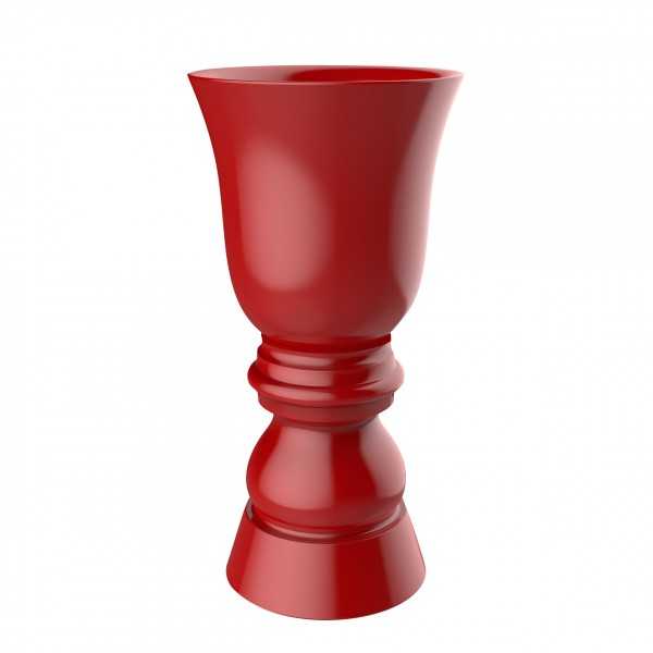 planter laquered XXL chess piece shape suave planter 60 inches red