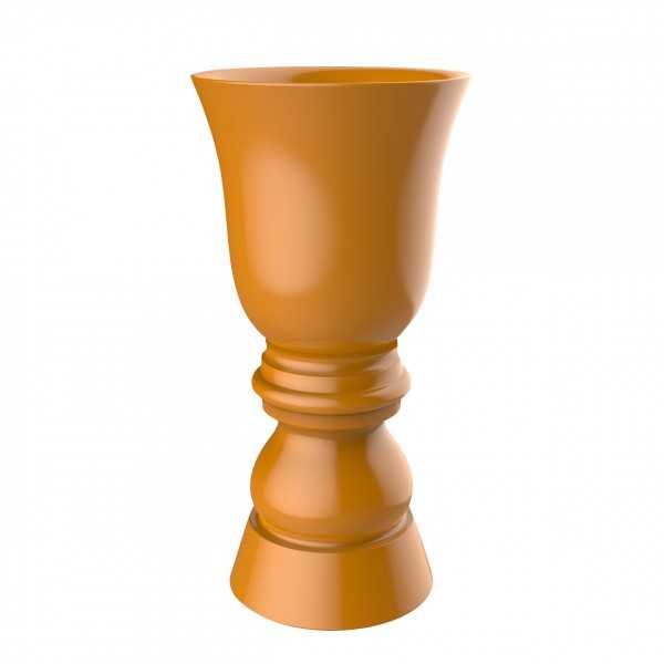planter laquered XL chess piece form suave planter 60 inches orange