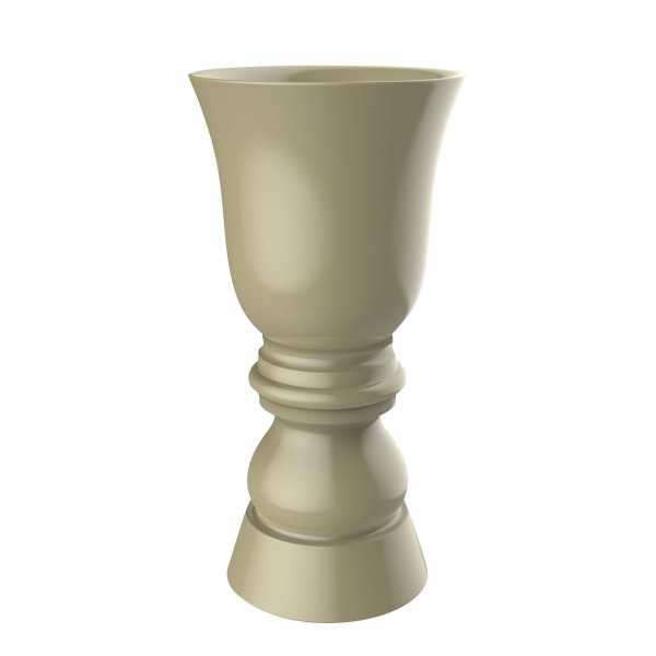 planter laquered XL chess piece form suave planter 60 inches beige