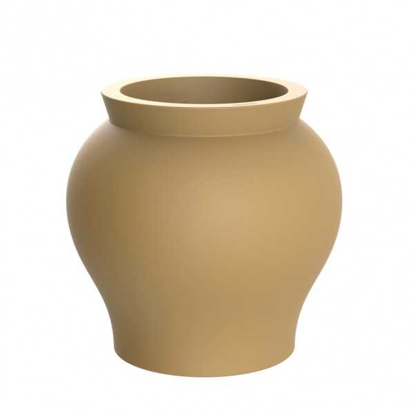 XL Flower Pot Curved Shape beige