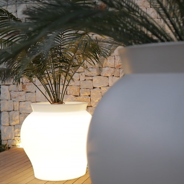 Large Lighted Curved Shape Pot