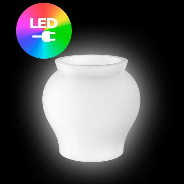 Pot Forme Courbé Lumineux XL blanc