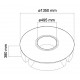 Dimensions of GIRO 135 - Ø 1350mm H 380mm - Professional Fire Pit With Wood Storage Underneath