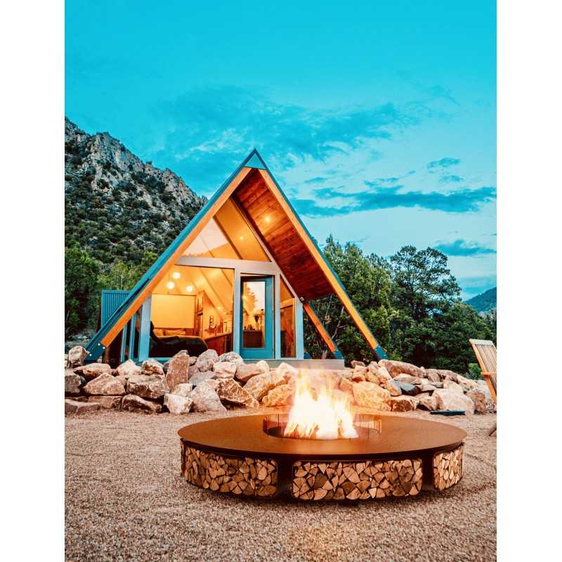 Large Round Fire Pit Outdoor Giro 200 cm Firatini