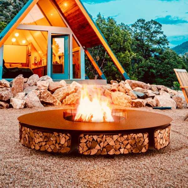 Large Size Round Fire Pit - Giro 200 - Ø 2000mm - Round Shape Fire Pit - Firatini