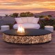 Tabletop Fire Pit ELIPSA 230 - Oval Design - Wood Outdoor Burning Firepit