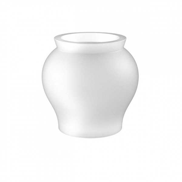 Varnished Vase Curved Shape white