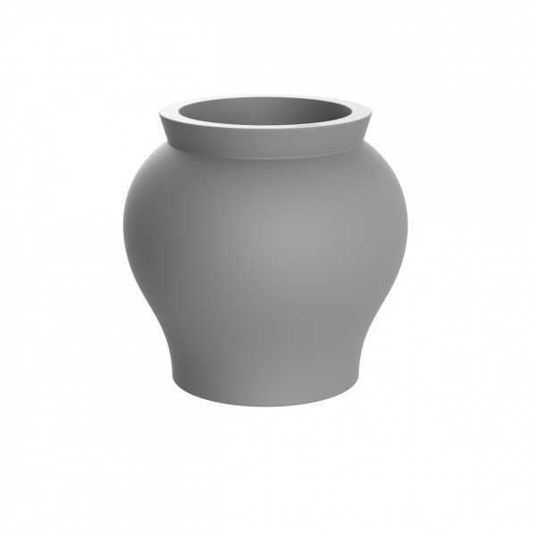 Varnished Vase Curved Shape steel