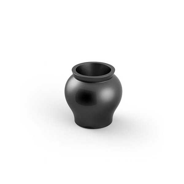 Varnished Vase Curved Shape black