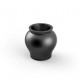 Varnished Vase Curved Shape black