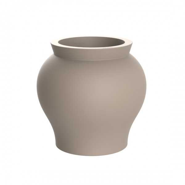 Vase Vernis Courbé taupe