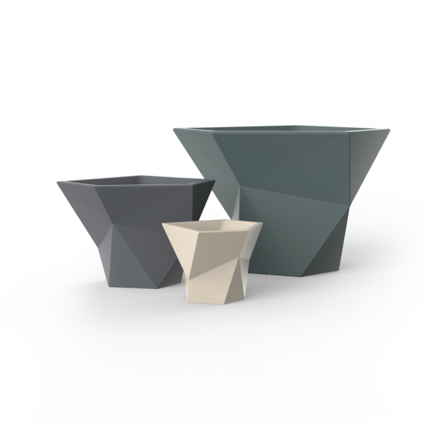 Faceted Pot Cover - Faz Planter 50 cm by Vondom