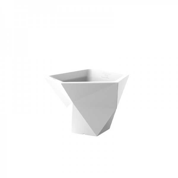 Vase à Facettes Glacé blanc 50 cm
