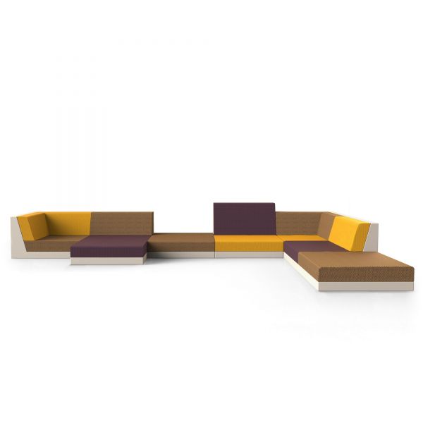 CANAPE PIXEL MODULE CHAISE LONGUE : Modular outdoor sofa