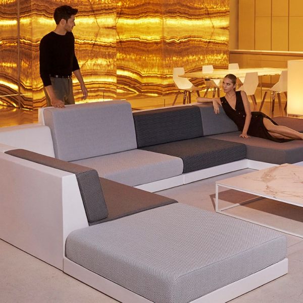 CANAPE PIXEL MODULE CHAISE LONGUE : Modular outdoor sofa