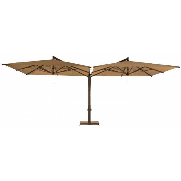 Doppio European Sun Shade System with Single Pole and Two Canopies by Fim