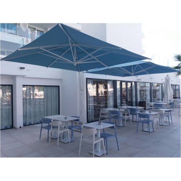 DOPPIO 800X290 - Double Parasol Déporté Mât Central pour Professionnels